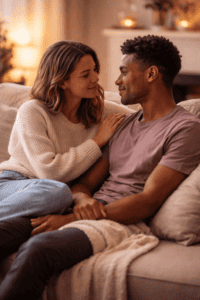 Couple building trust in a bisexual relationship