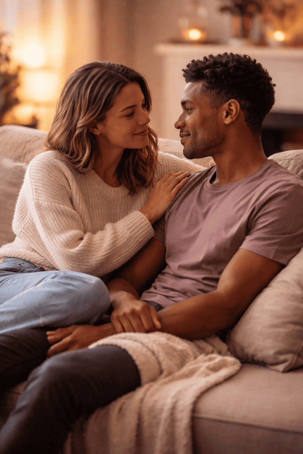 Couple building trust in a bisexual relationship